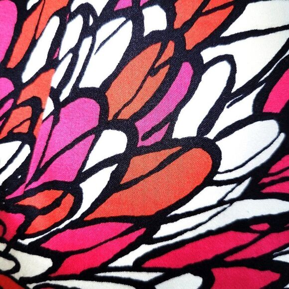 Jones of NY bright red white feather halter dress - Picture 6 of 6